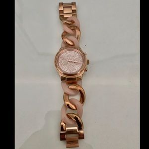 Michael Kors two-tone Rose Gold curb link watch
